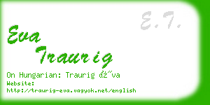 eva traurig business card